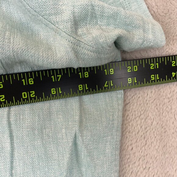 Bruno Positano Mens Button Up Shirt Medium Light Blue Short Sleeve Linen Blend - Picture 4 of 13